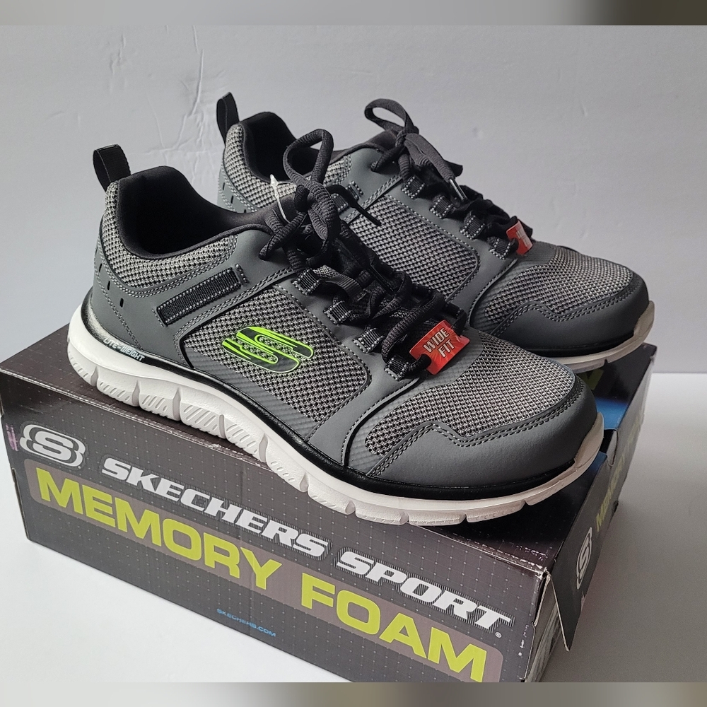 Skechers Sport Gray Sneakers with Memory Foam Men's Size 10.5 W